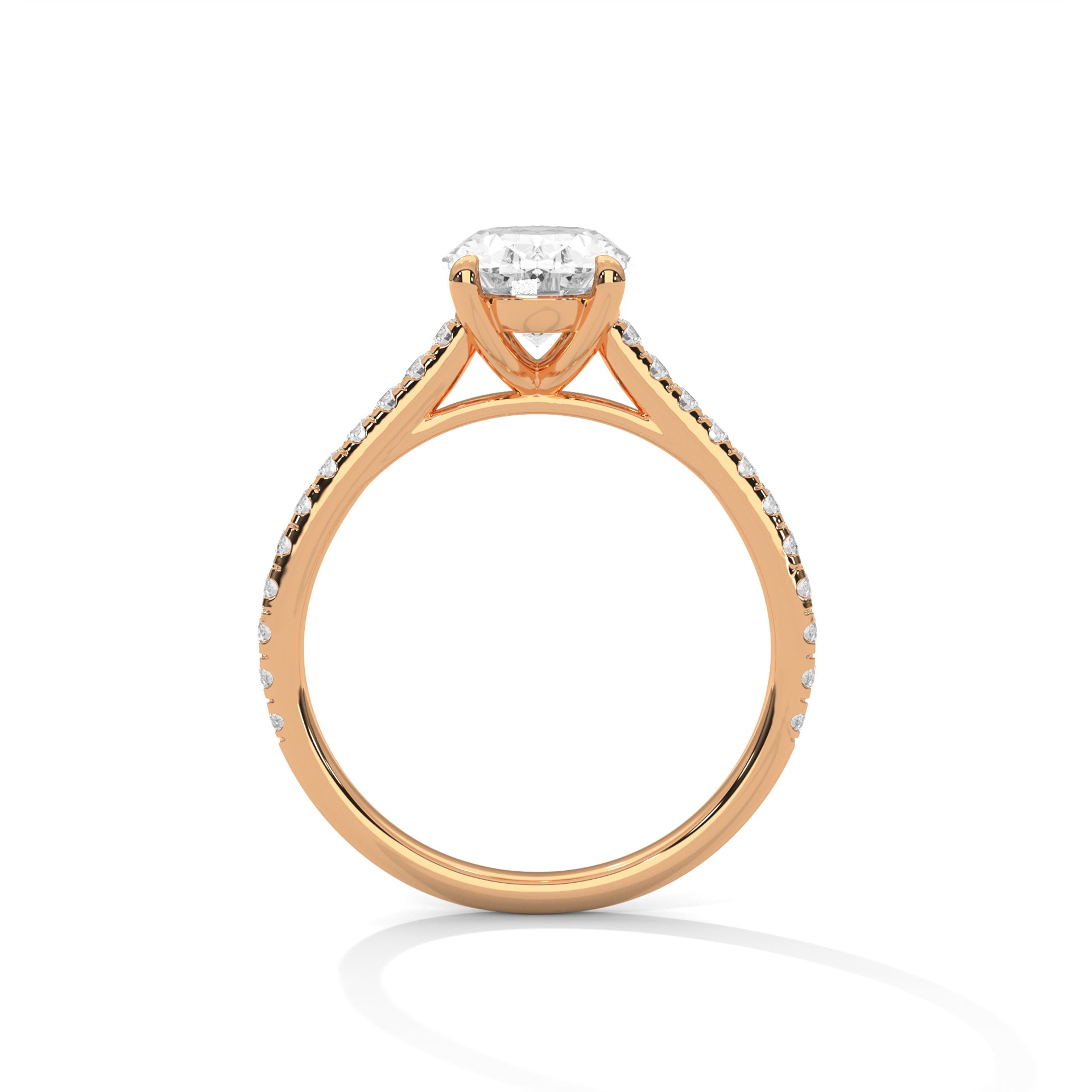 2 Carat Oval Shape Sparkling Lab Diamond Engagement Ring For Women