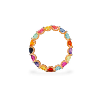 Modern Multi Color Lab Emerald Ring For Women