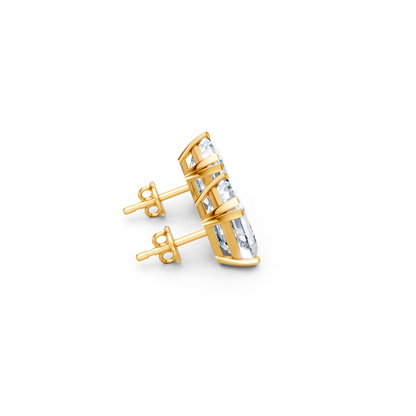 Forever Sparkle Timeless Emerald-Cut Lab Diamond Stud Earrings