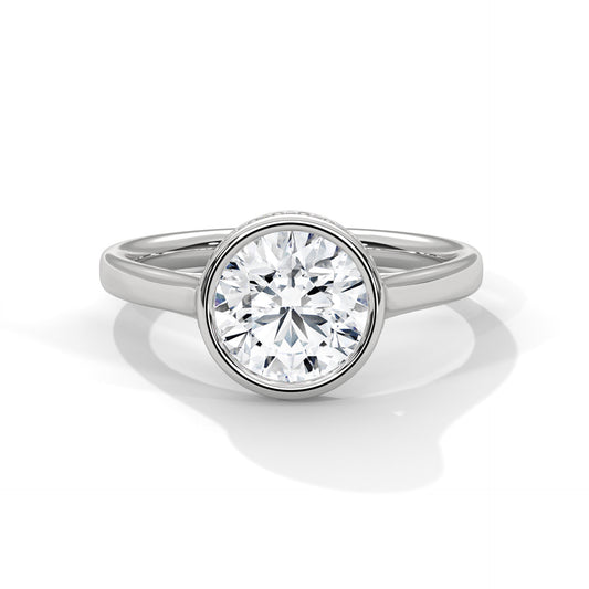 Cathedral Circlet 2 Carat Round Solitaire Lab Diamond Engagement Ring