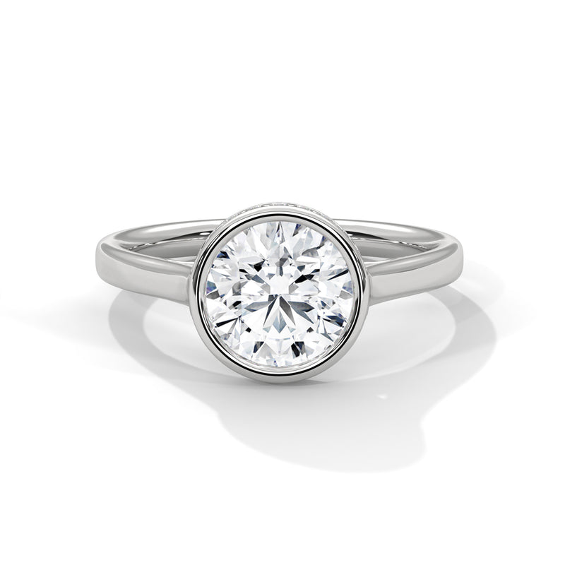 Cathedral Circlet 2 Carat Round Solitaire Lab Diamond Engagement Ring