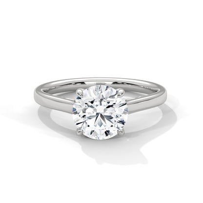 Solitaire 2 Carat Round Lab Diamond Engagement Ring