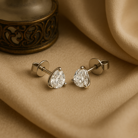 45 Cent Sparkle Solitaire Lab Diamond Studs – Rakhi Gift for Sister