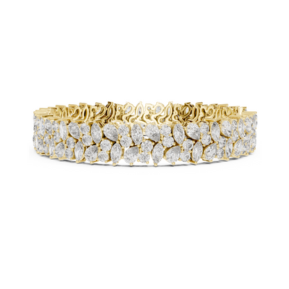 Exquisite Multi Shape Lab Diamond Tennis Bracelet for Everlasting Togetherness