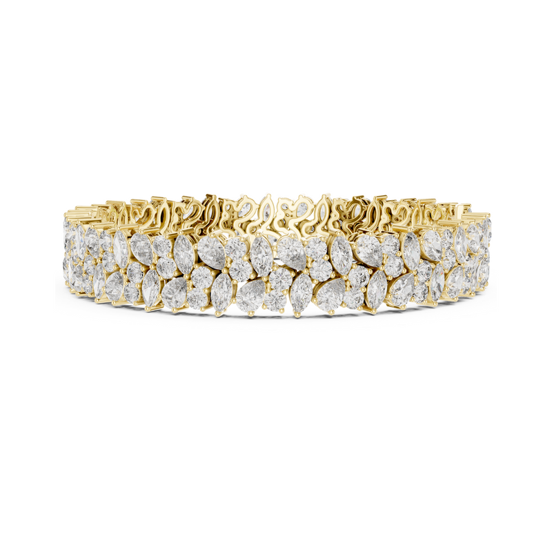Exquisite Multi Shape Lab Diamond Tennis Bracelet for Everlasting Togetherness