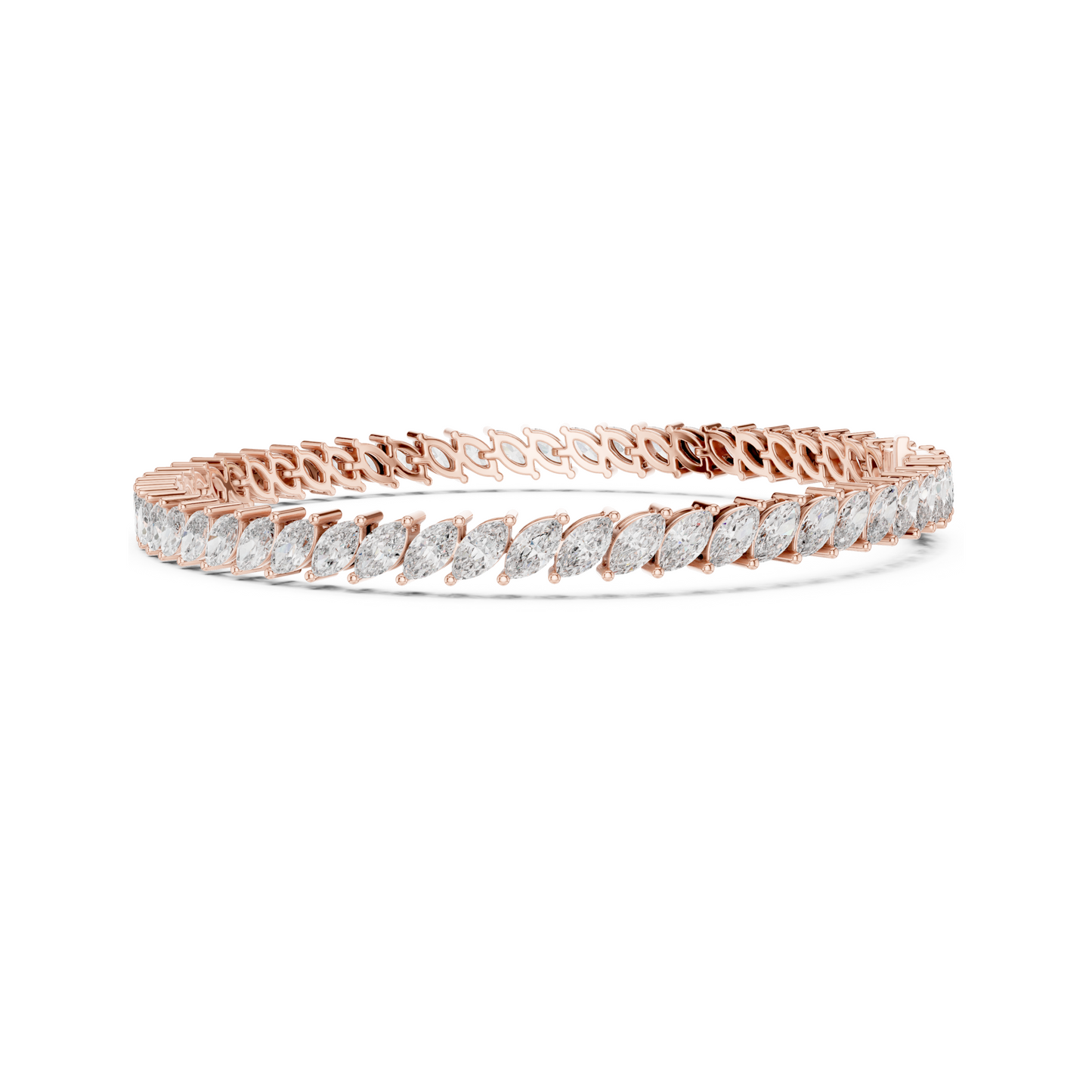 True Love Marquise Cut Lab Grown Diamond Tennis Bracelet