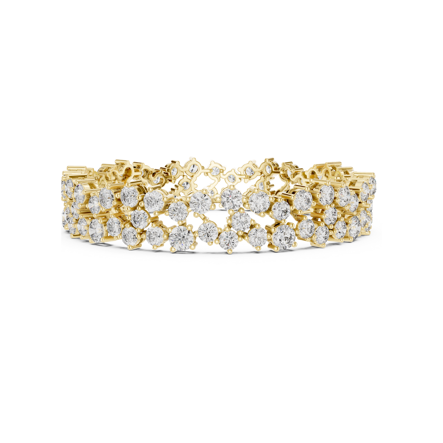 Stunning Layered Spark Lab Diamond Tennis Bracelet For Gorgeous Women
