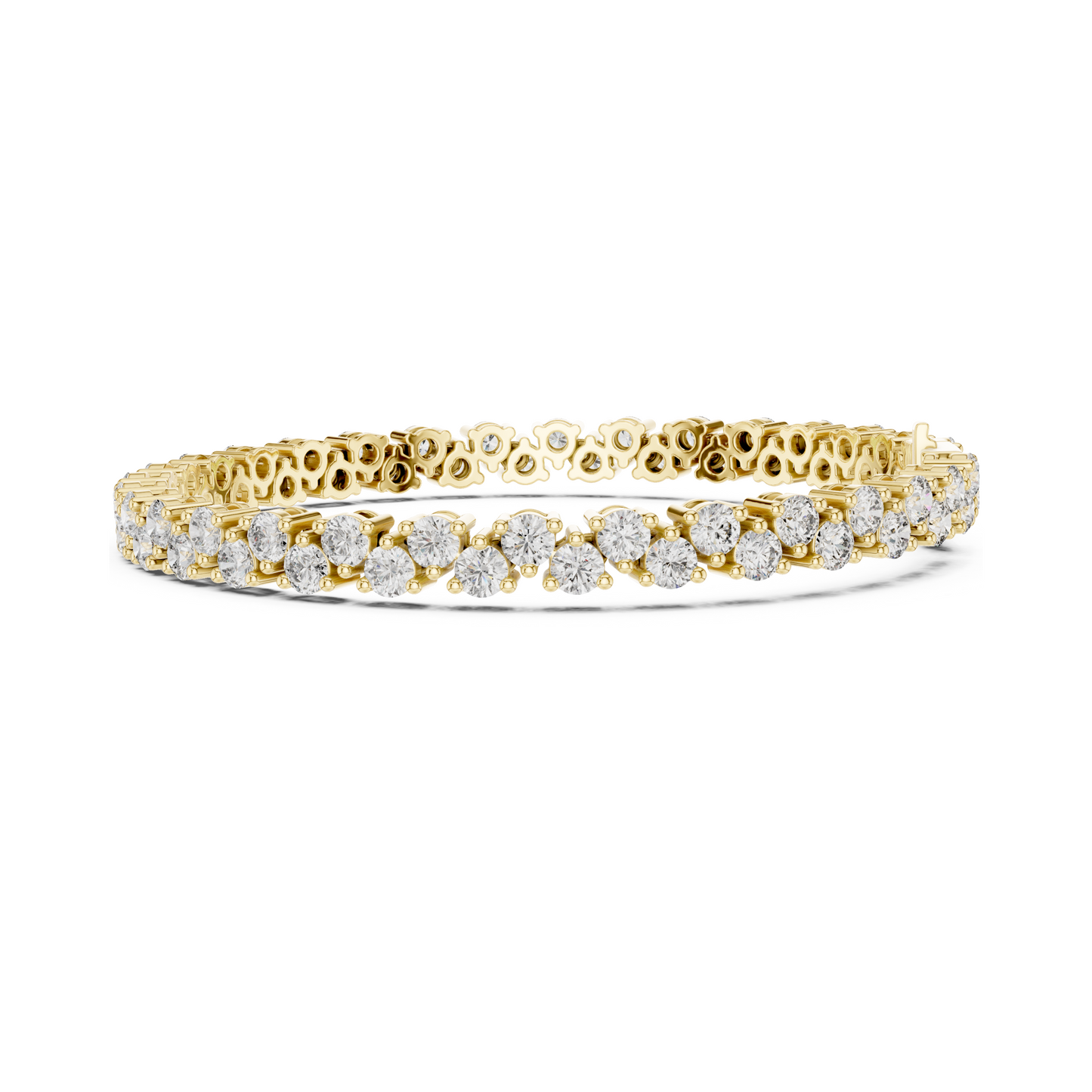 Lustrous Lab Diamond Tennis Band – Classic Round Cut Luxury Bracelet for Women