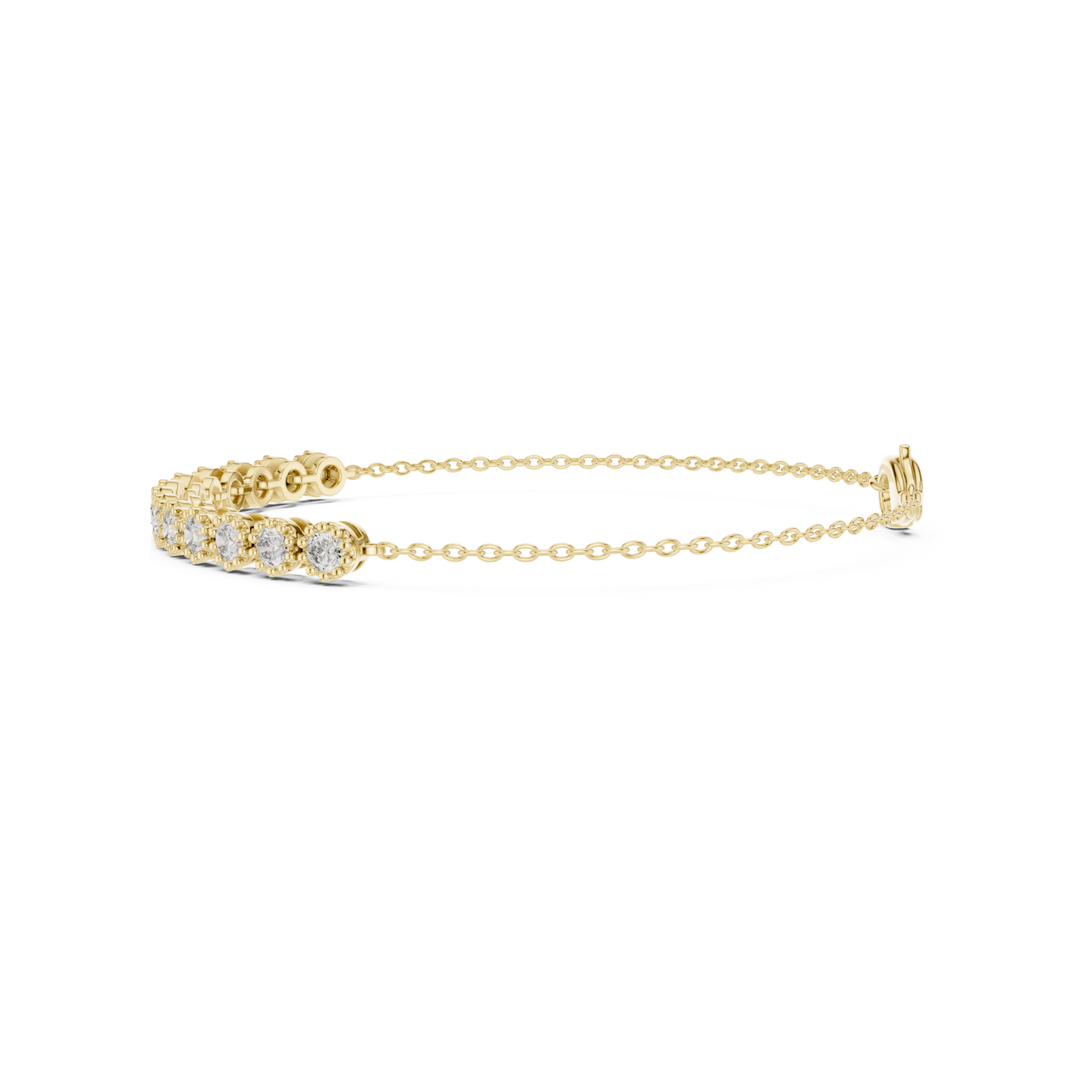 Office Chic Round Lab Diamond Tennis Chain Bracelet – Pocket-Friendly Luxury for Working Women