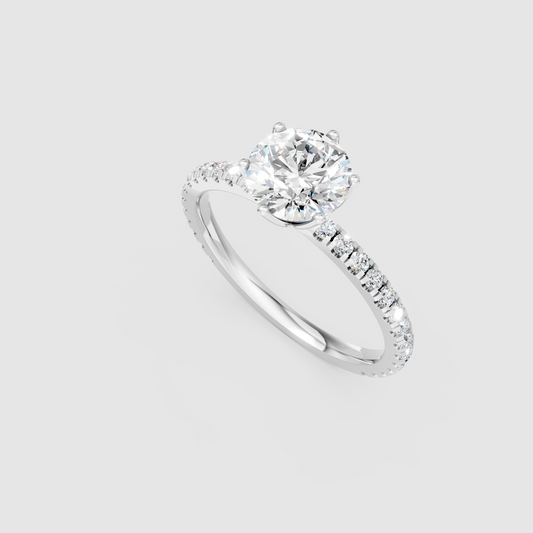 PureSoul Round Lab Grown Diamond Engagement Ring