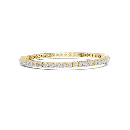 Classic Round Tennis Bracelet With Lab Diamonds