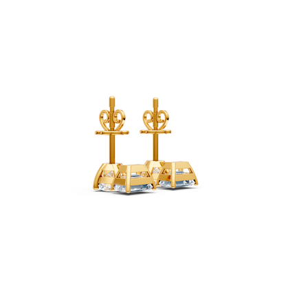 Shining Diva Duo Lab Diamond Studs Earrings