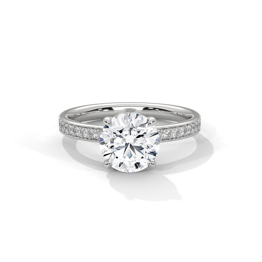 2 Carat Round Women's Classic Solitaire Lab Diamond Engagement/ Wedding Ring