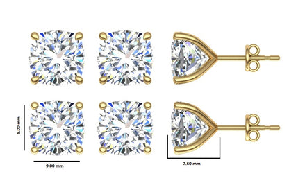 Classic Blissful Solitaire Lab Diamond Martini Studs Earrings