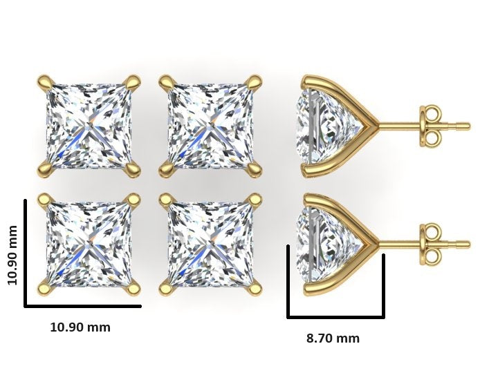 Classic Blissful Solitaire Lab Diamond Martini Studs Earrings