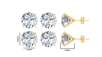 Classic Blissful Solitaire Lab Diamond Martini Studs Earrings