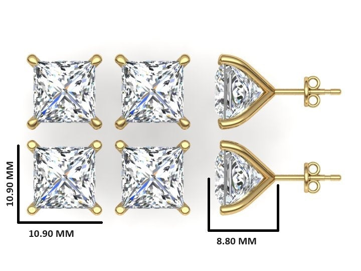 Classic Blissful Solitaire Lab Diamond Martini Studs Earrings