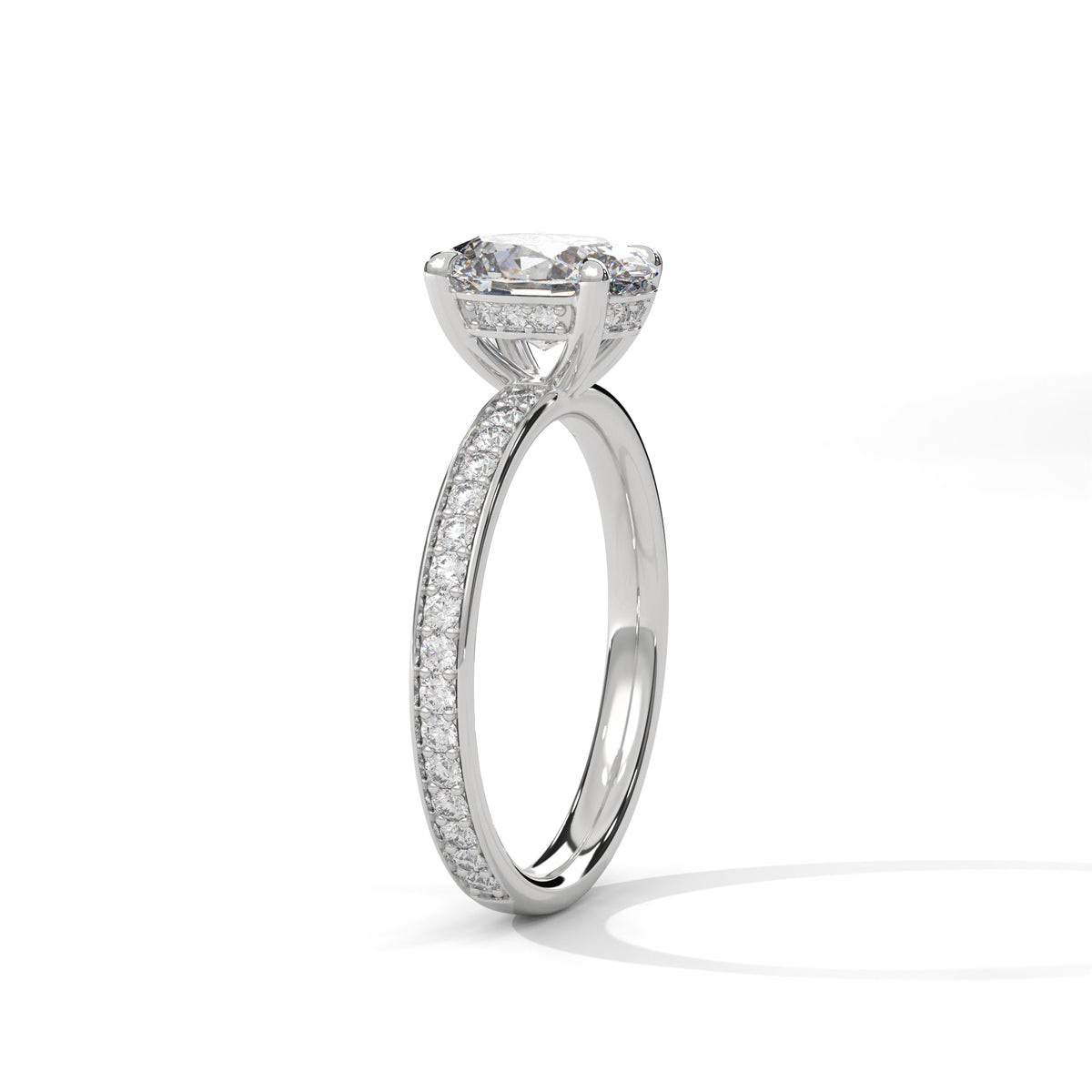 2 Carat Oval Lab Grown Diamond Solitaire Ring – view 10