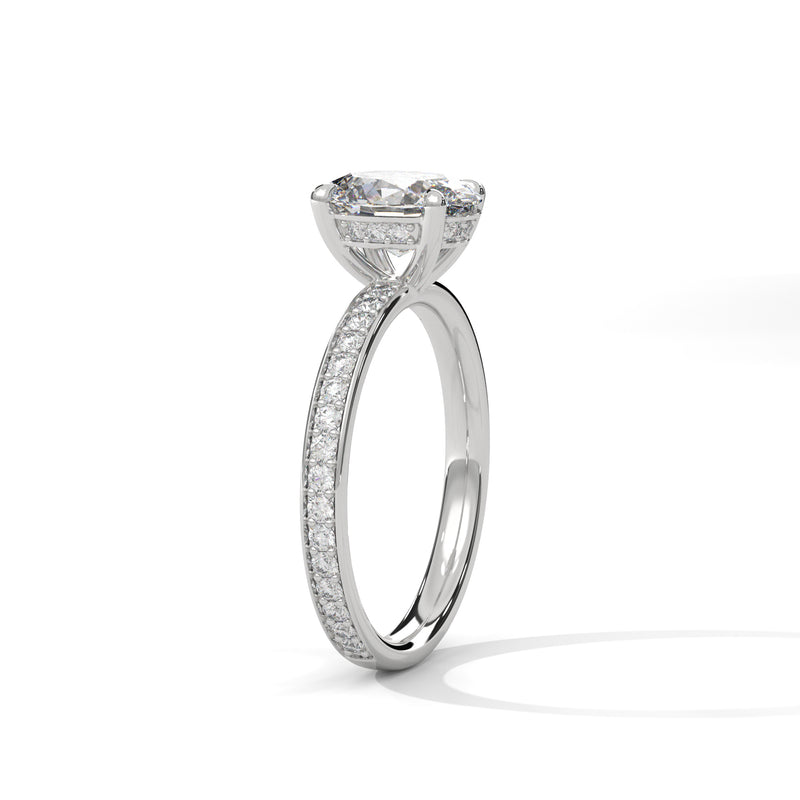 2 Carat Oval Lab Grown Diamond Solitaire Ring – view 10