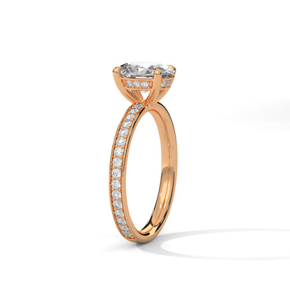 2 Carat Oval Lab Grown Diamond Solitaire Ring For Wedding