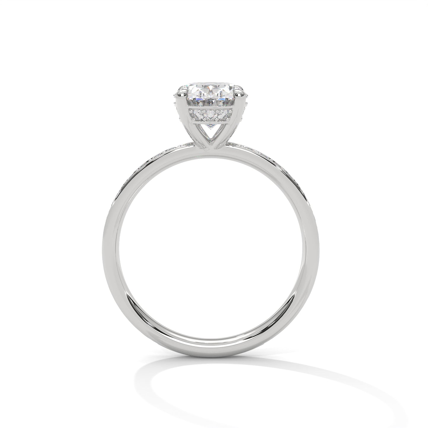 2 Carat Oval Lab Grown Diamond Solitaire Ring For Wedding