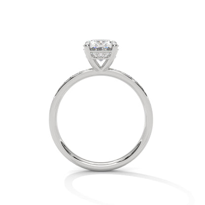 2 Carat Oval Lab Grown Diamond Solitaire Ring For Wedding