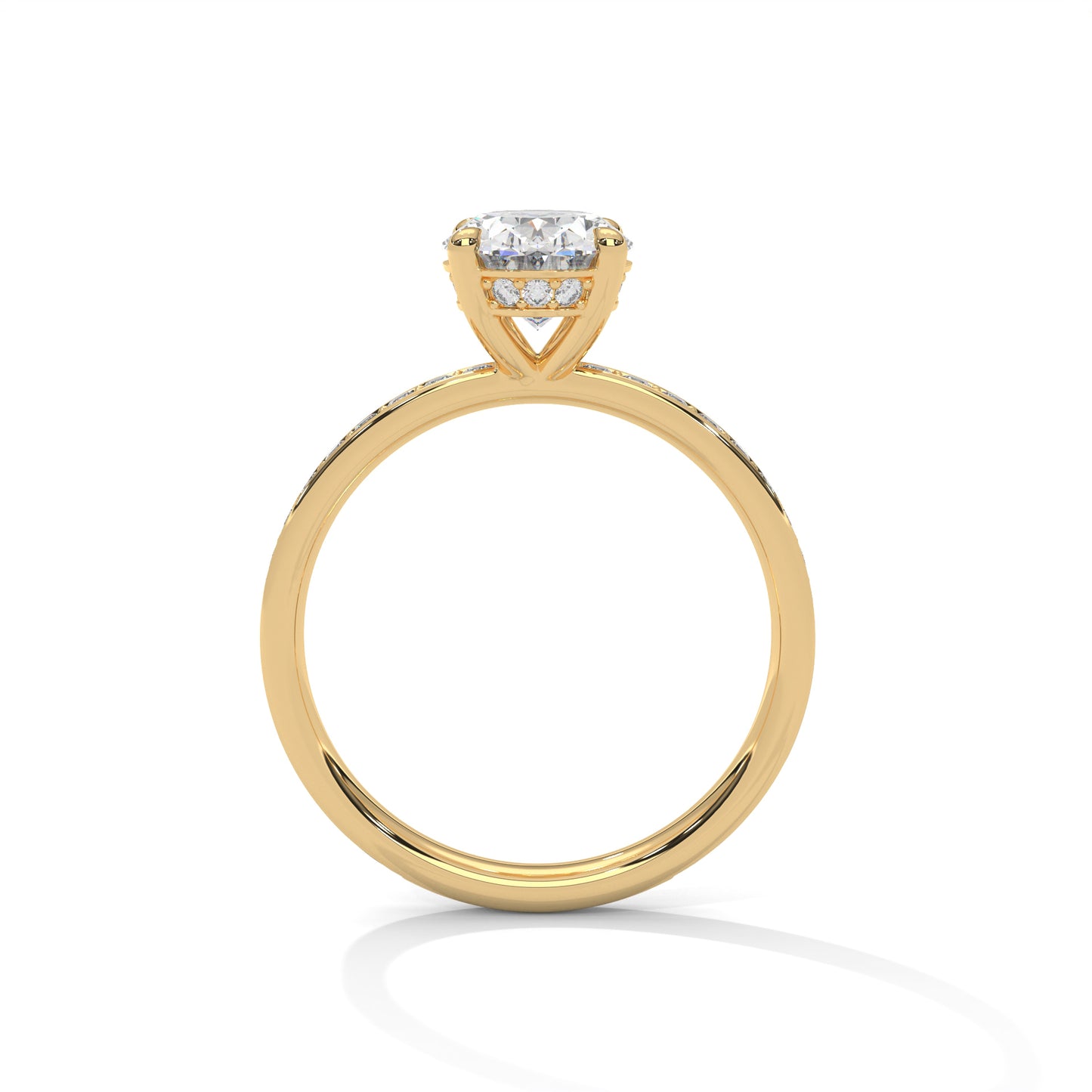 2 Carat Oval Lab Grown Diamond Solitaire Ring For Wedding