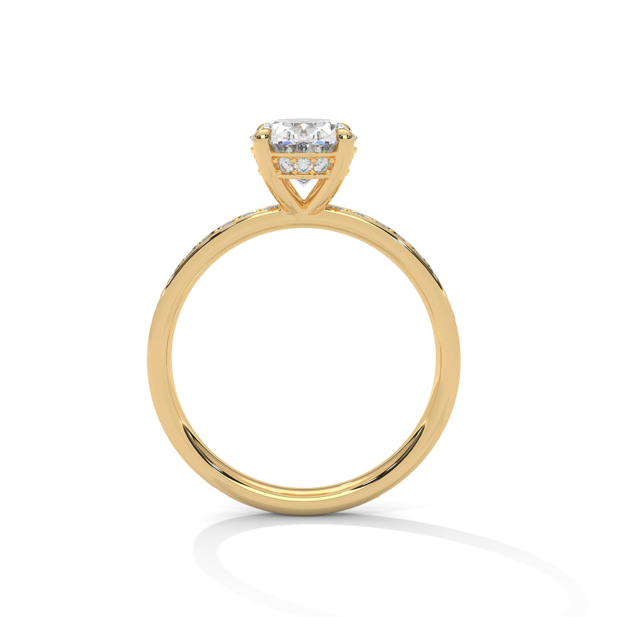 2 Carat Oval Lab Grown Diamond Solitaire Ring – view 5
