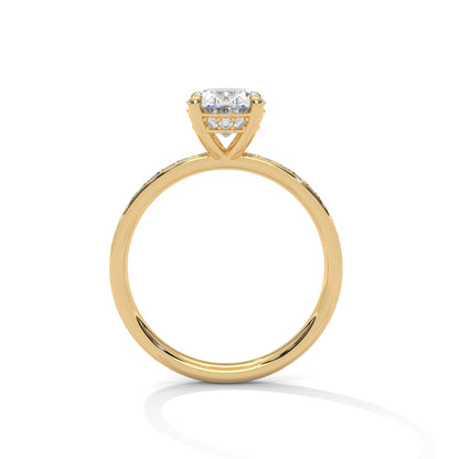 2 Carat Oval Lab Grown Diamond Solitaire Ring For Wedding