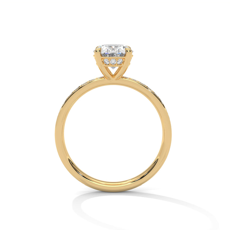 2 Carat Oval Lab Grown Diamond Solitaire Ring – view 5