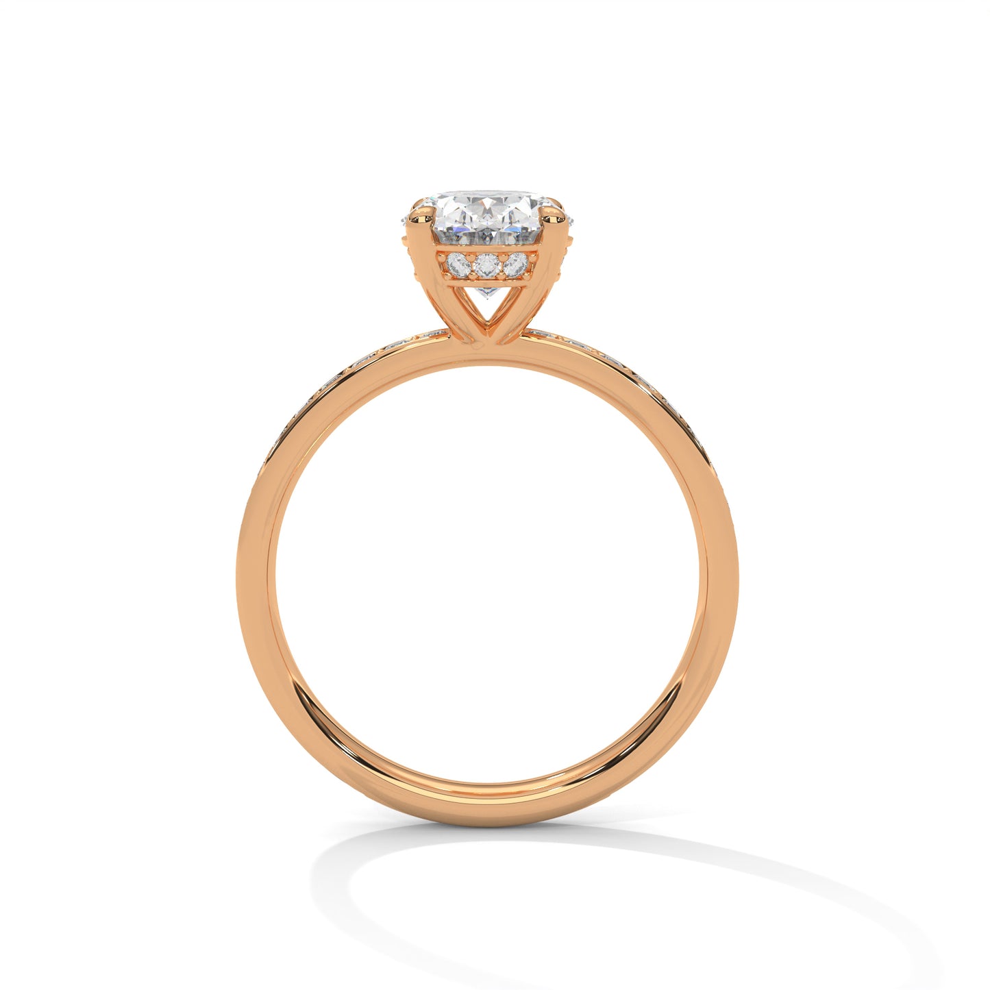 2 Carat Oval Lab Grown Diamond Solitaire Ring For Wedding