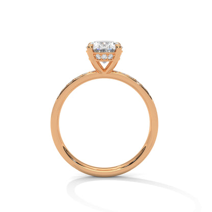 2 Carat Oval Lab Grown Diamond Solitaire Ring For Wedding
