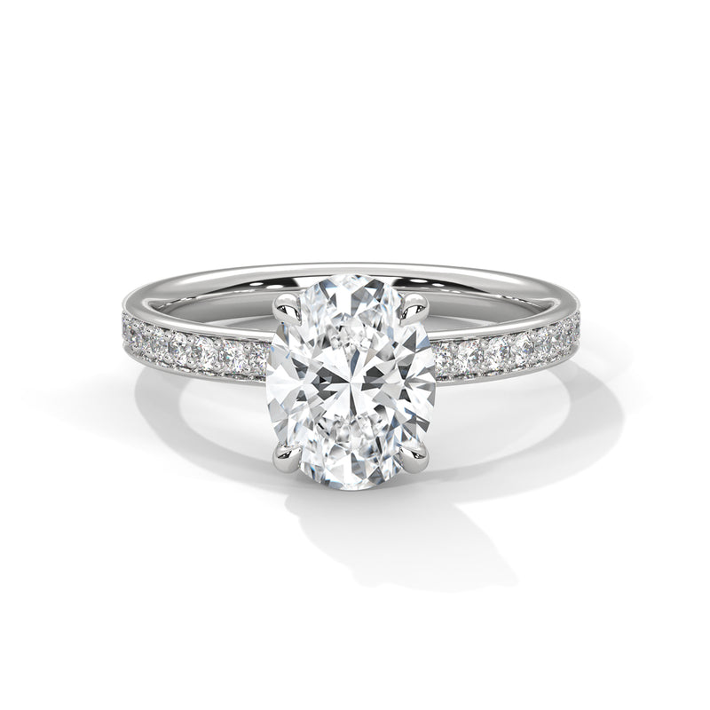 2 Carat Oval Lab Grown Diamond Solitaire Ring – view 3
