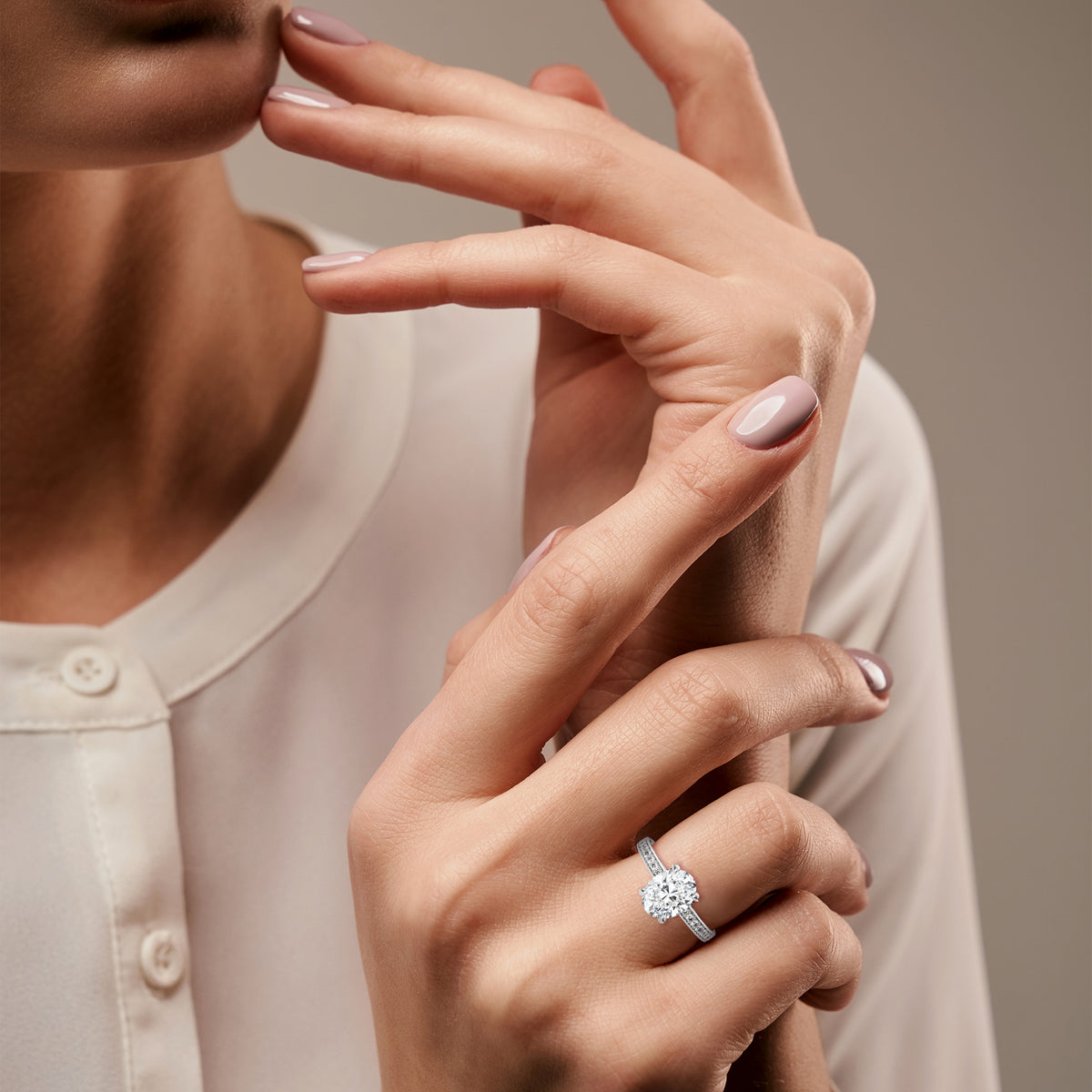 2 Carat Oval Lab Grown Diamond Solitaire Ring – view 12
