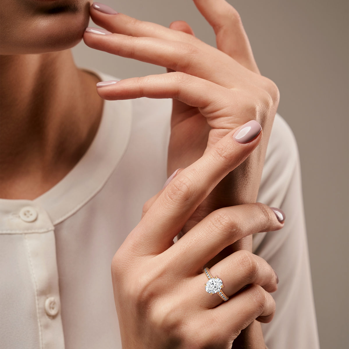 2 Carat Oval Lab Grown Diamond Solitaire Ring – view 9