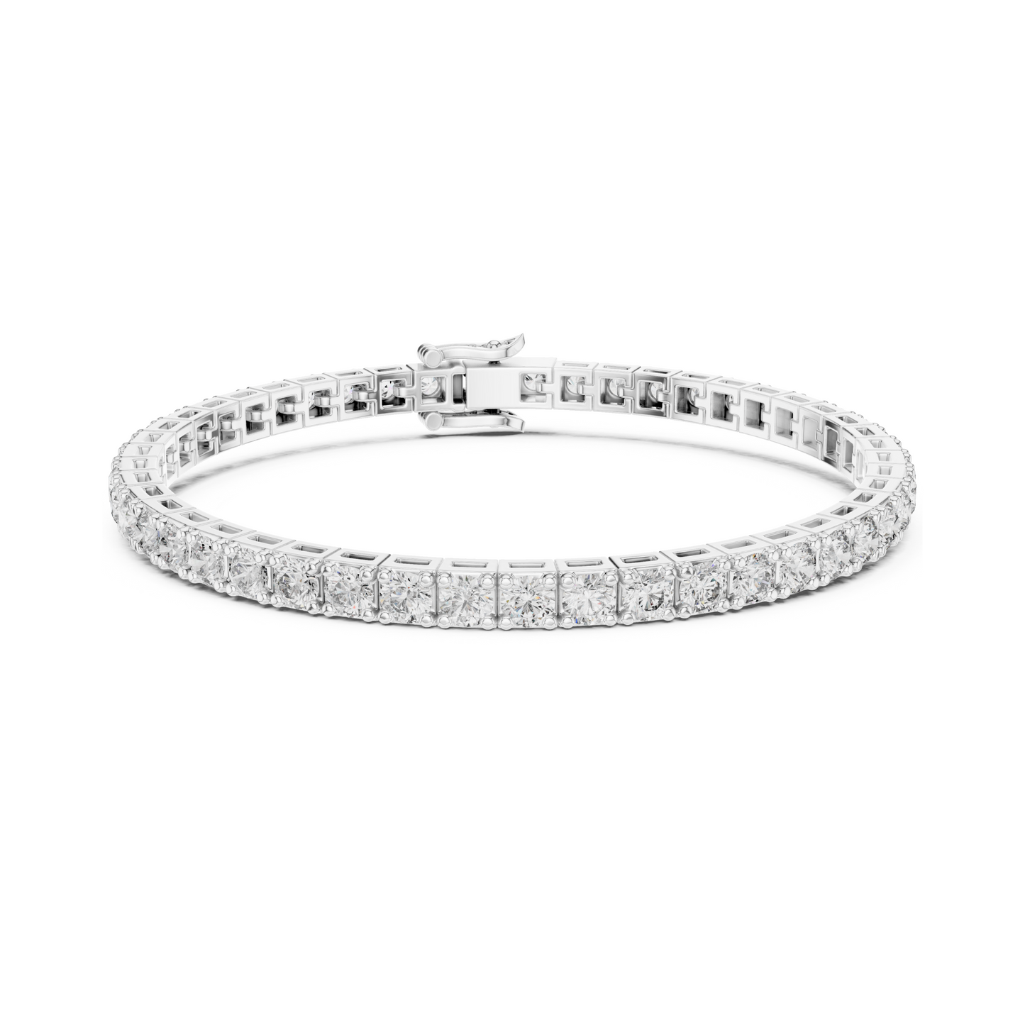 Majestic Spark Round Lab Diamond Tennis Bracelet – Precious Gift for Her