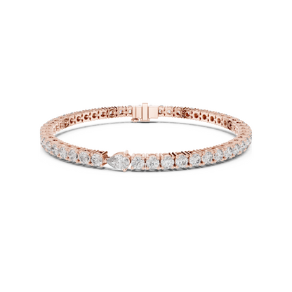 Classic Round Tennis Bracelet With Lab Diamonds
