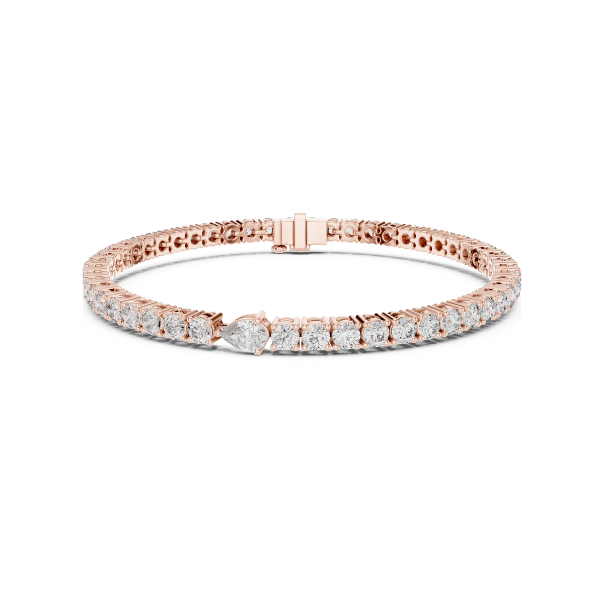 Classic Round Tennis Bracelet With Lab Diamonds
