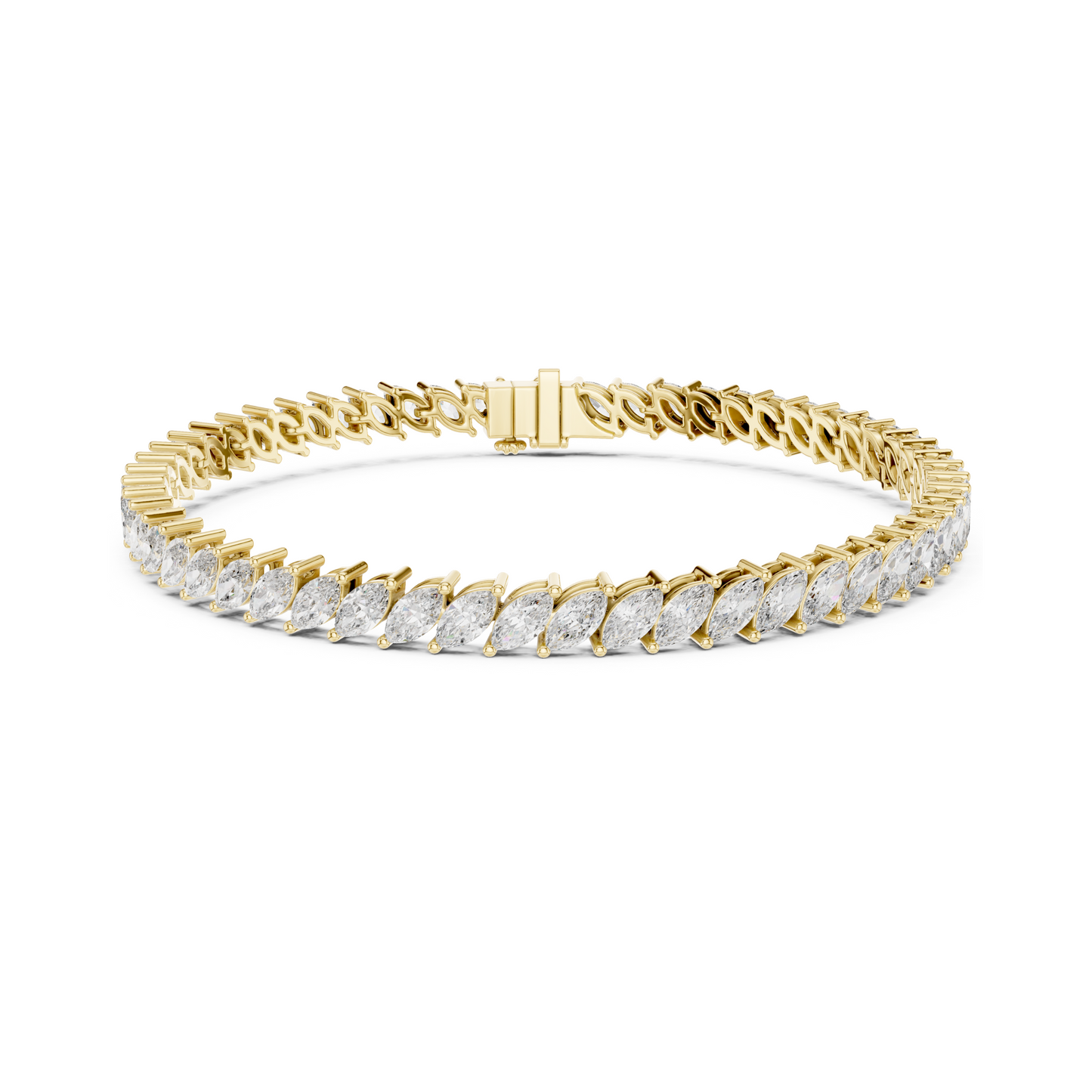 True Love Marquise Cut Lab Grown Diamond Tennis Bracelet