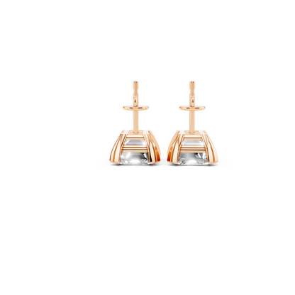 Forever Sparkle Timeless Emerald-Cut Lab Diamond Stud Earrings