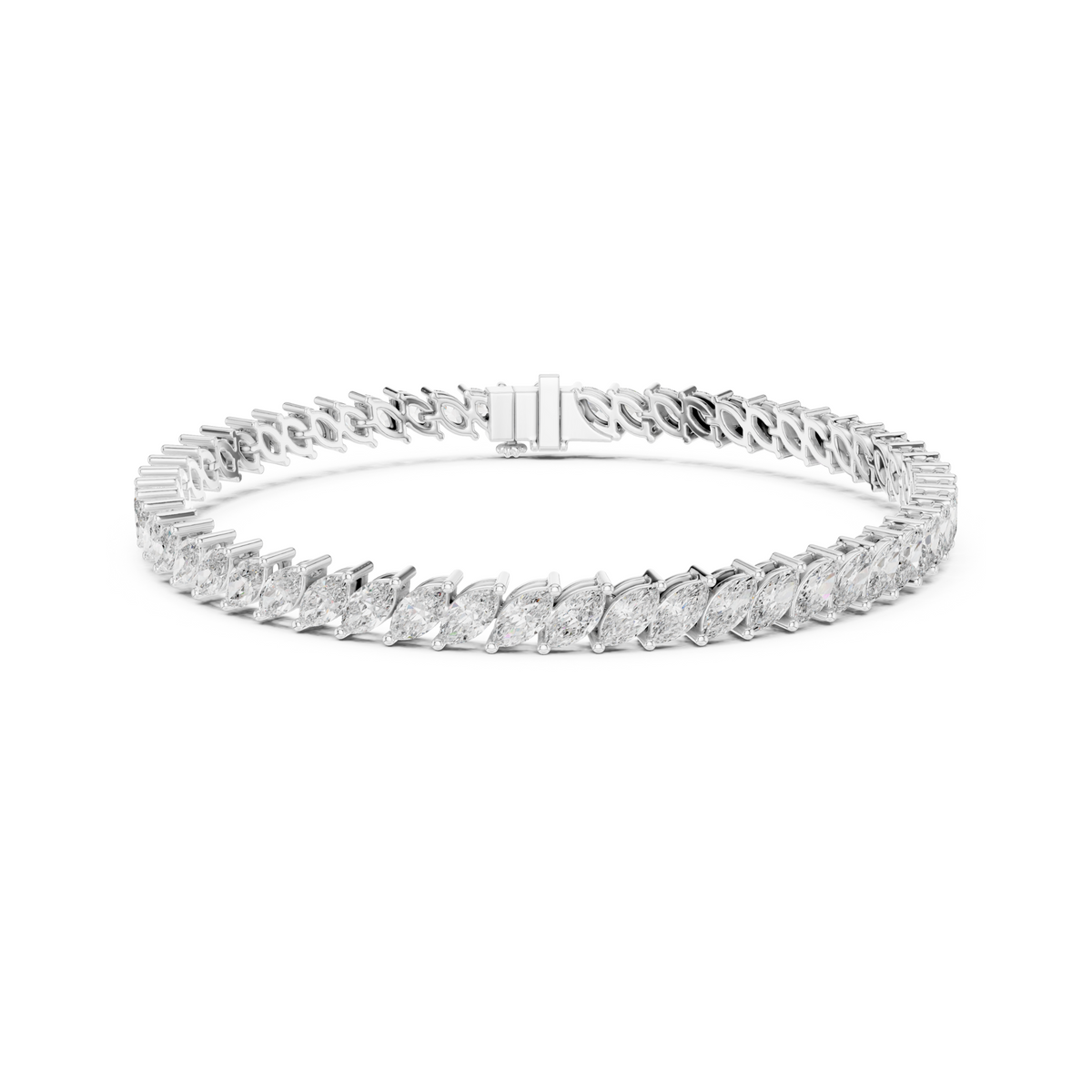 True Love Marquise Cut Lab Grown Diamond Tennis Bracelet