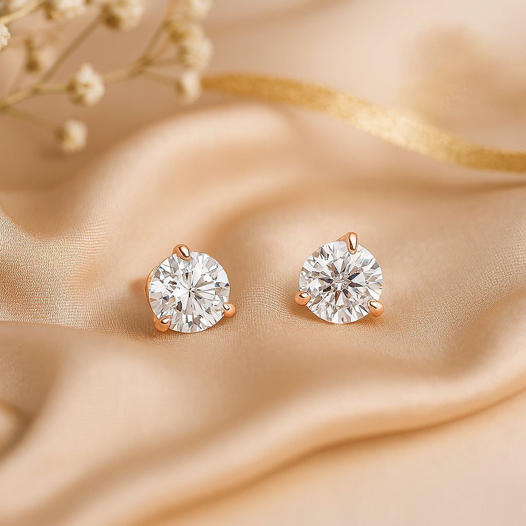 20 Cent Sparkle Lab Diamond Studs – Perfect Rakhi Gift for Sister