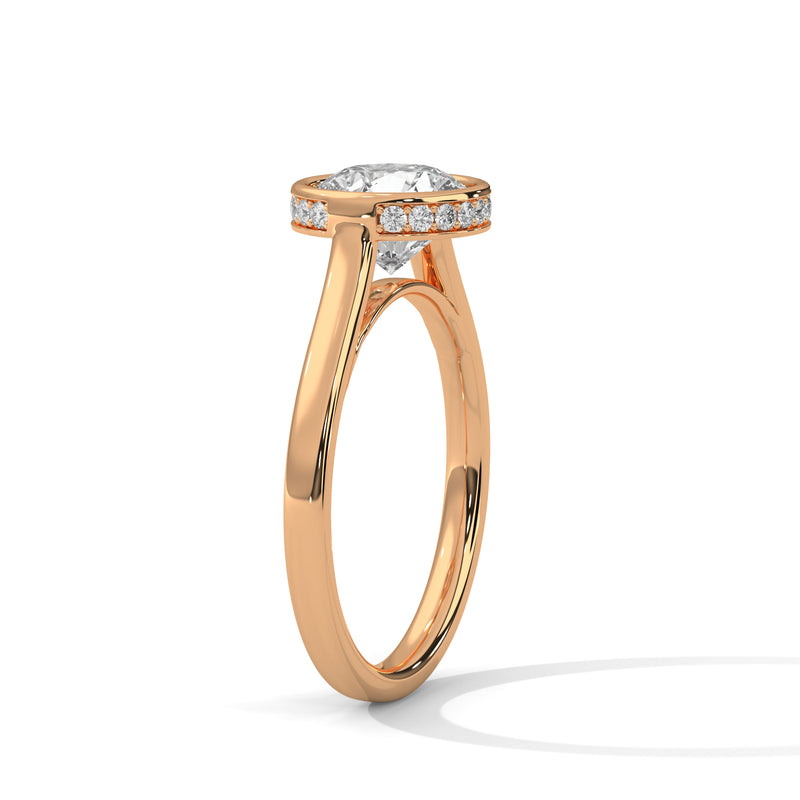 Cathedral Circlet 2 Carat Round Solitaire Lab Diamond Engagement Ring