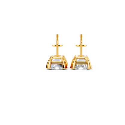 Forever Sparkle Timeless Emerald-Cut Lab Diamond Stud Earrings