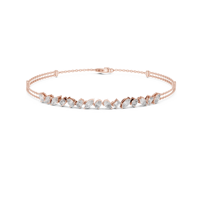 Timeless Bond Multi-Shape Lab Diamond Tennis Bracelet - A Token of Friendship & Luxury