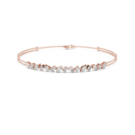 Timeless Bond Multi-Shape Lab Diamond Tennis Bracelet - A Token of Friendship & Luxury
