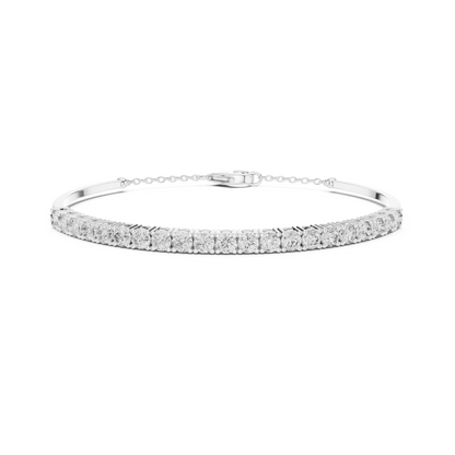 Idiom of Style And Budget Luxury Lab Diamond Tennis Bracelet With Chain For Office Wear