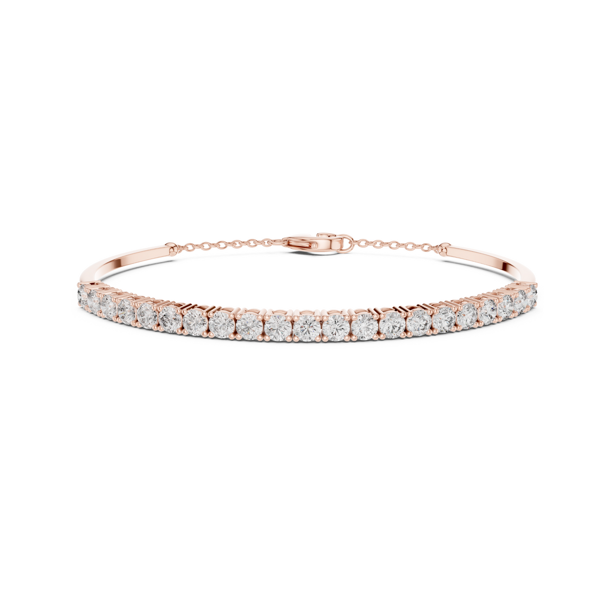 Idiom of Style And Budget Luxury Lab Diamond Tennis Bracelet With Chain For Office Wear