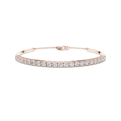 Idiom of Style And Budget Luxury Lab Diamond Tennis Bracelet With Chain For Office Wear