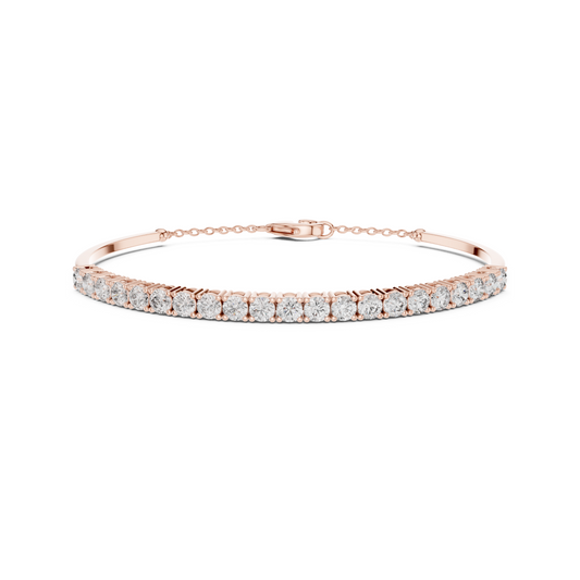 Idiom of Style And Budget Luxury Lab Diamond Tennis Bracelet With Chain For Office Wear